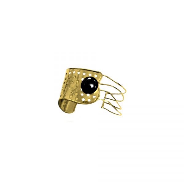 14K Yellow Gold & Garnet Cab