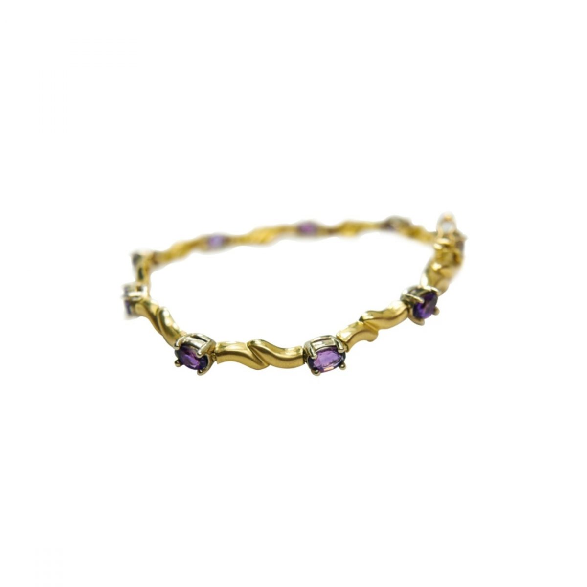 14K-18K Yellow Gold & Amathist - Imagen 1