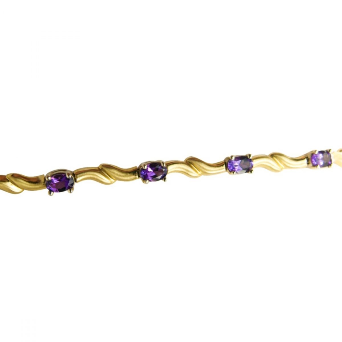 14K-18K Yellow Gold & Amathist - Image 1