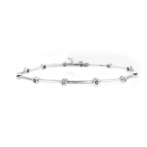 14K-18K White Gold & Diamond- Turmalin
