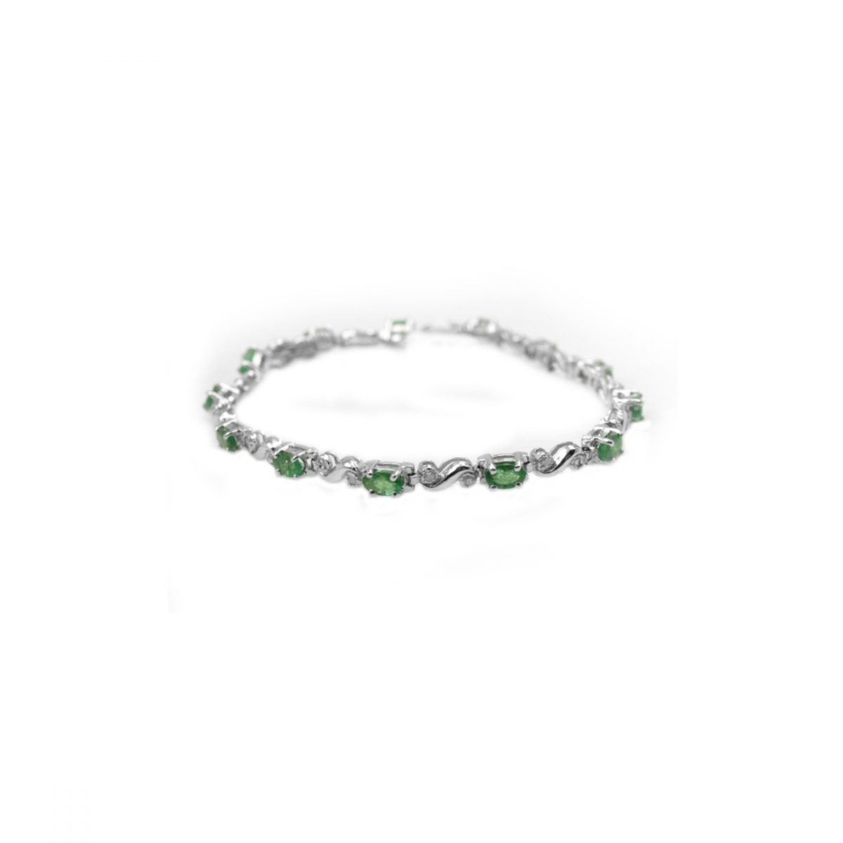 ⁦14K-18K White Gold & Emerald⁩ - الصورة ⁦1⁩