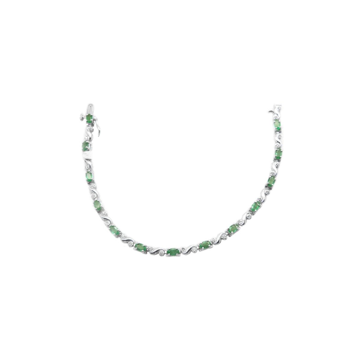 ⁦14K-18K White Gold & Emerald⁩ - الصورة ⁦1⁩
