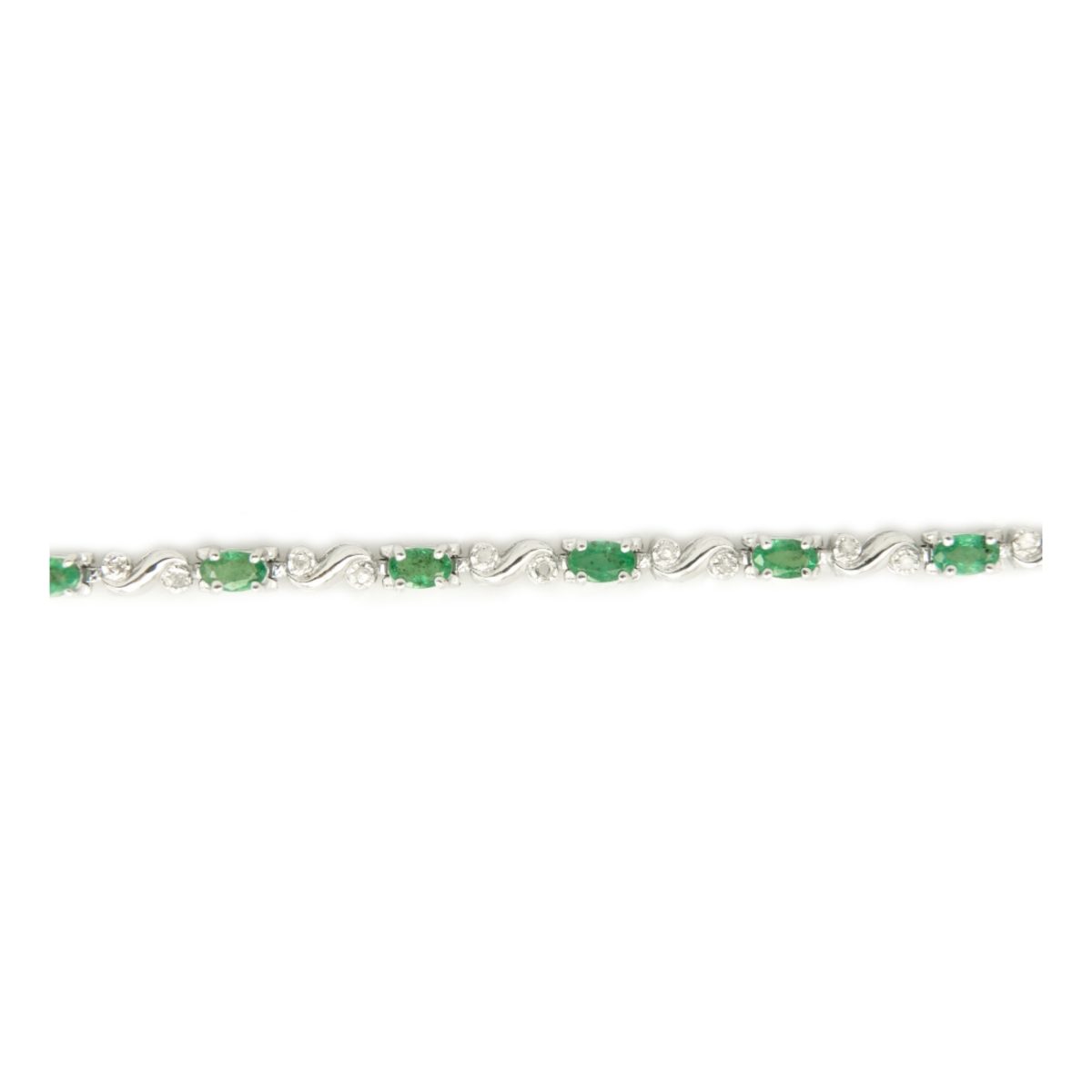 14K-18K White Gold & Emerald - Imagen 1