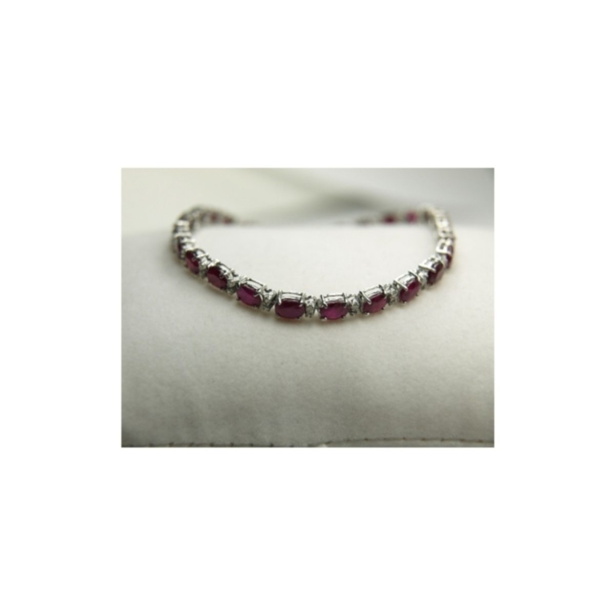 14K-18K White Gold & Diamond-Ruby – Bild 1