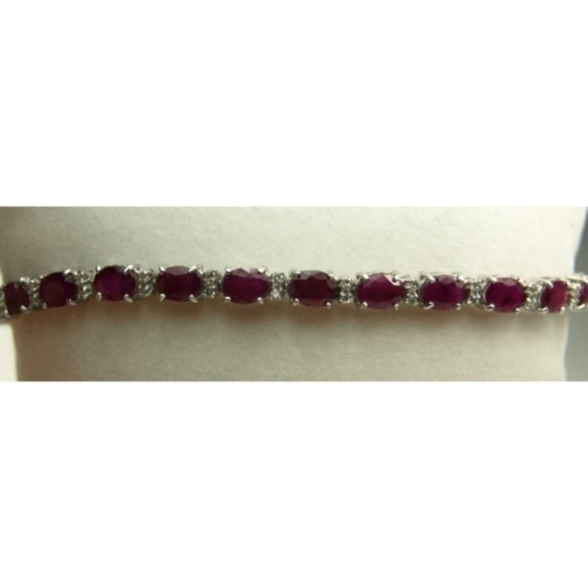 14K-18K White Gold & Diamond-Ruby - Imagen 1