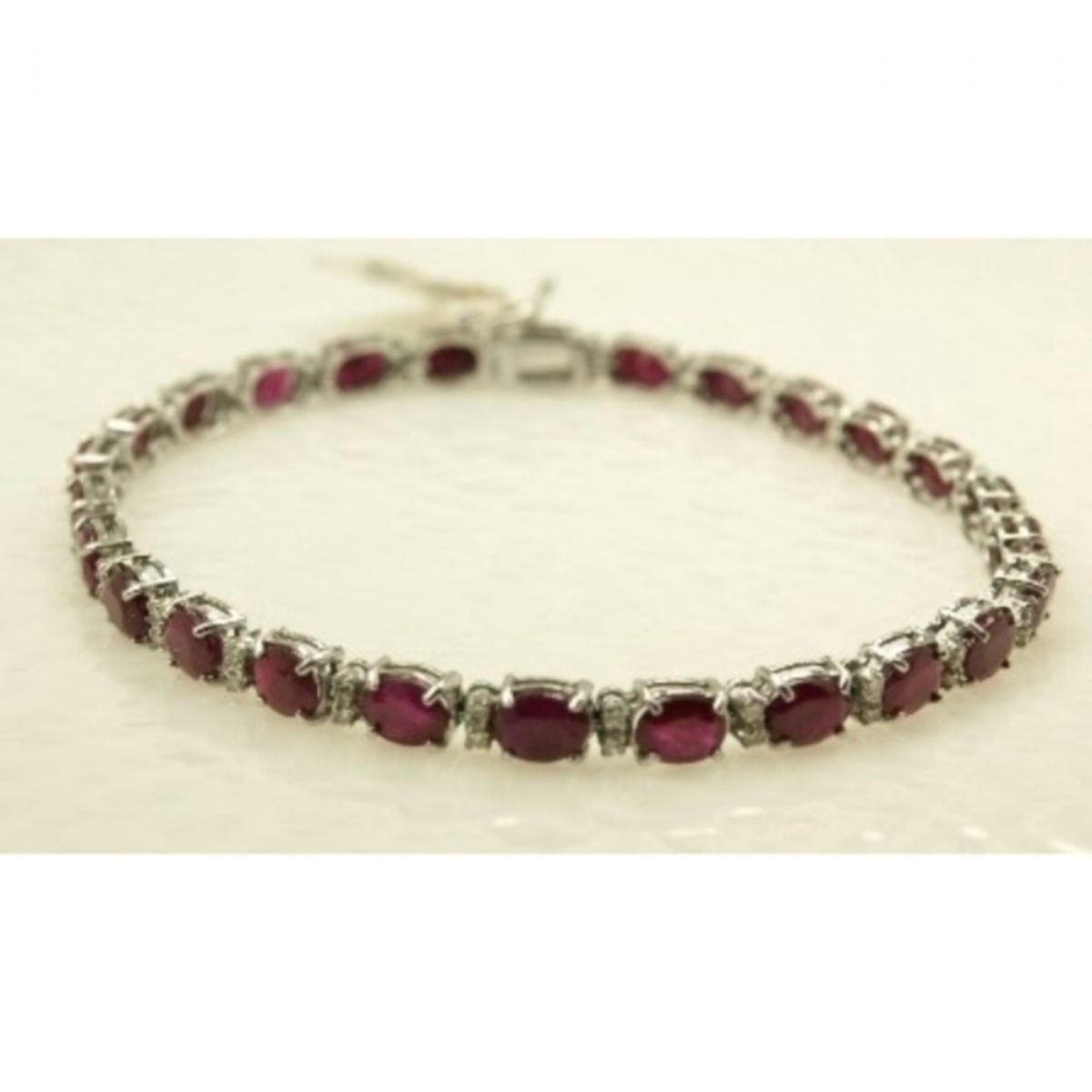 14K-18K White Gold & Diamond-Ruby - Imagen 1
