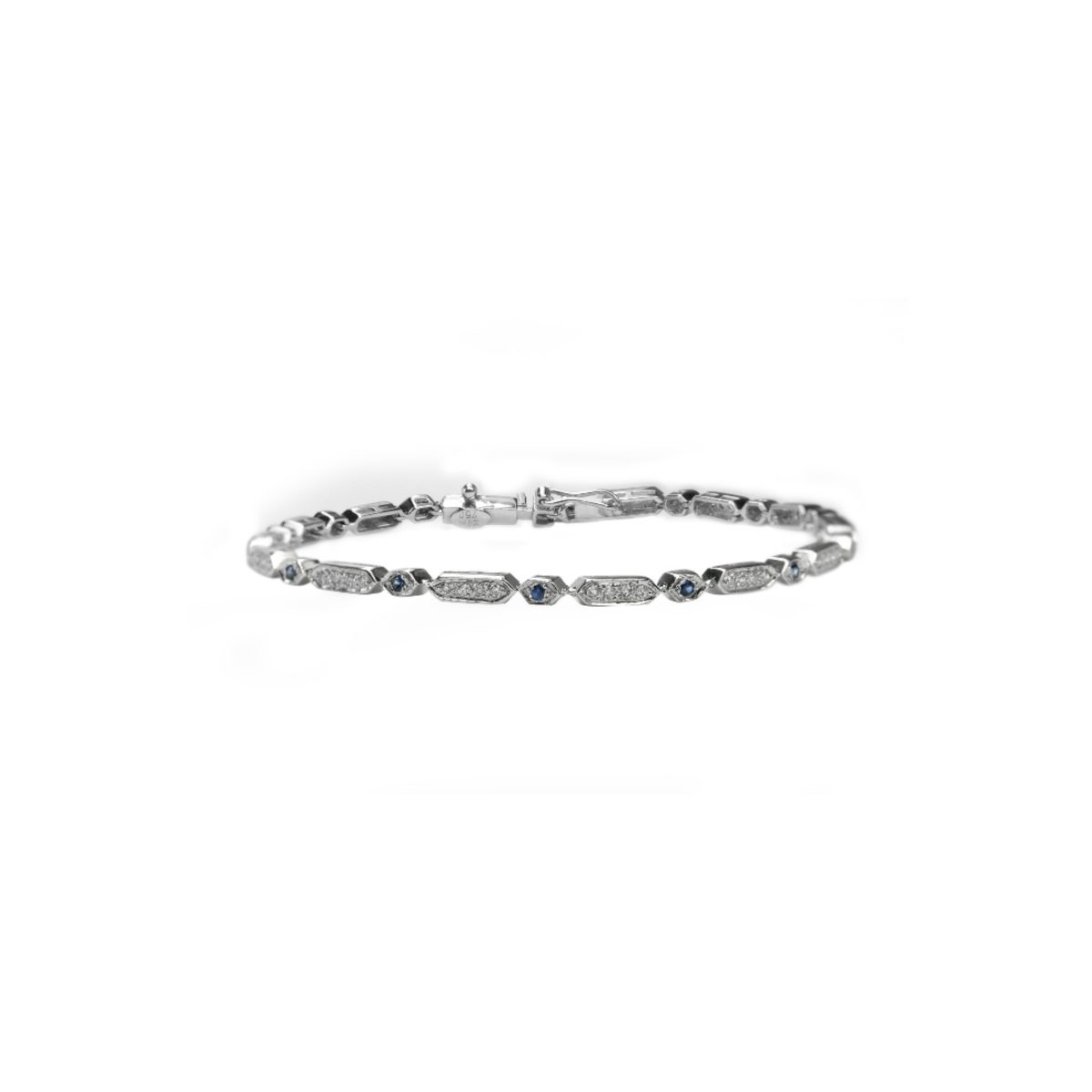 14K-18K White Gold & Diamond- Saphire - Image 1