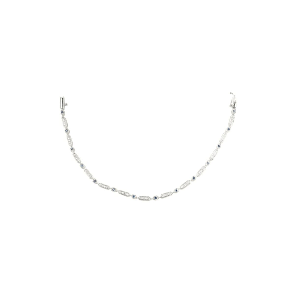 ⁦14K-18K White Gold & Diamond- Saphire⁩ - الصورة ⁦1⁩