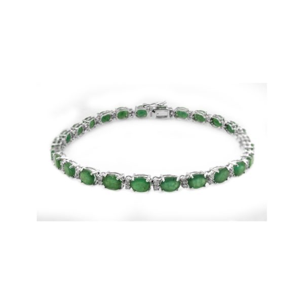 14K-18K White Gold & Diamond-Emerald