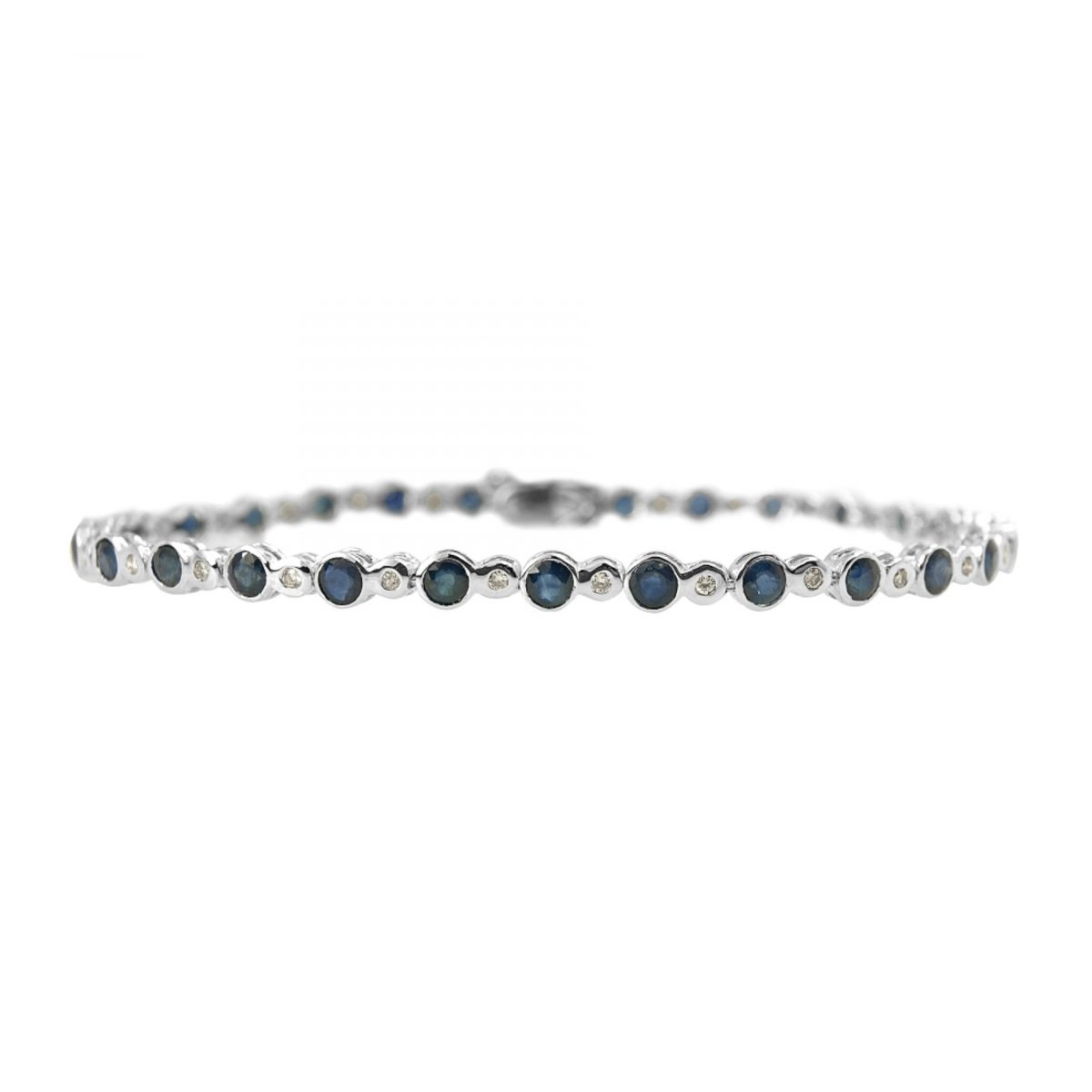 14K-18K White Gold & Diamond-Saphire - Image 1