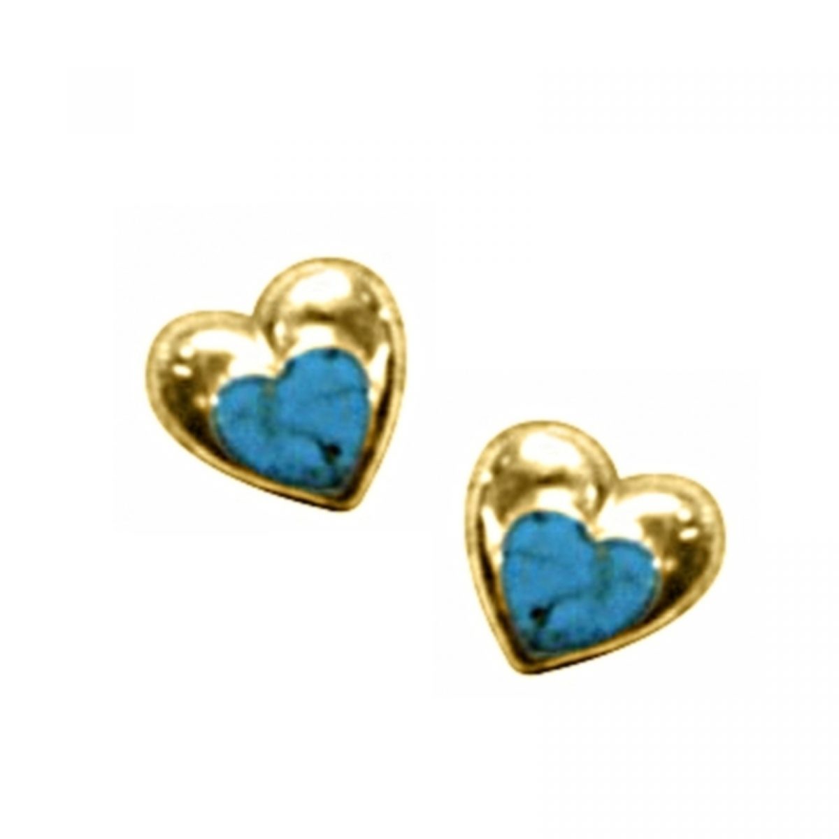 14K Yellow Gold Turquise - Image 1