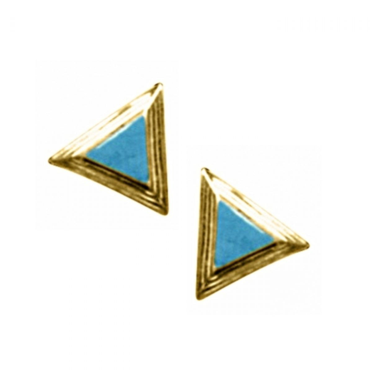 14K Yellow Gold Turquise - Image 1