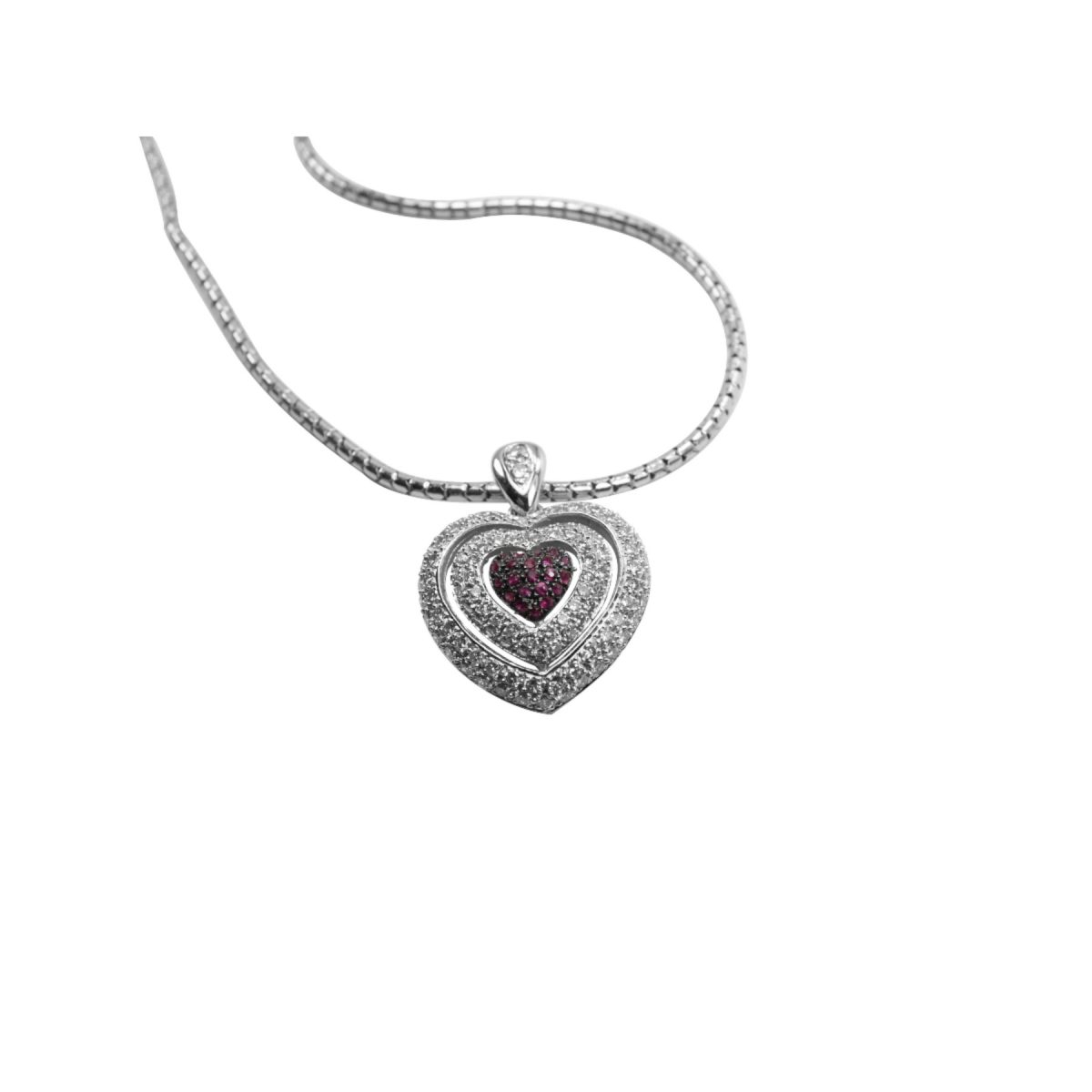 14K-18K White Gold- Diamonds-Ruby - Image 1
