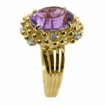 ⁦14K Yellow Gold Amathist & Diamonds⁩ - الصورة ⁦4⁩