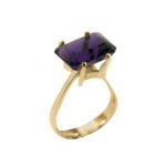14K Yellow Gold Amathist