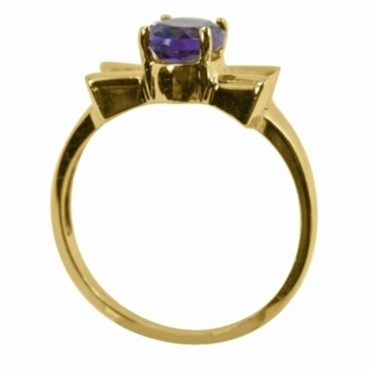 14K Yellow Gold Amathist - Image 4