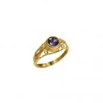 14K Yellow Gold Amathist