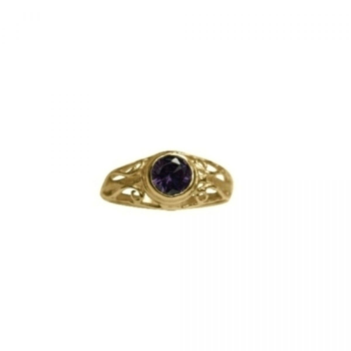 14K Yellow Gold Amathist - Image 2