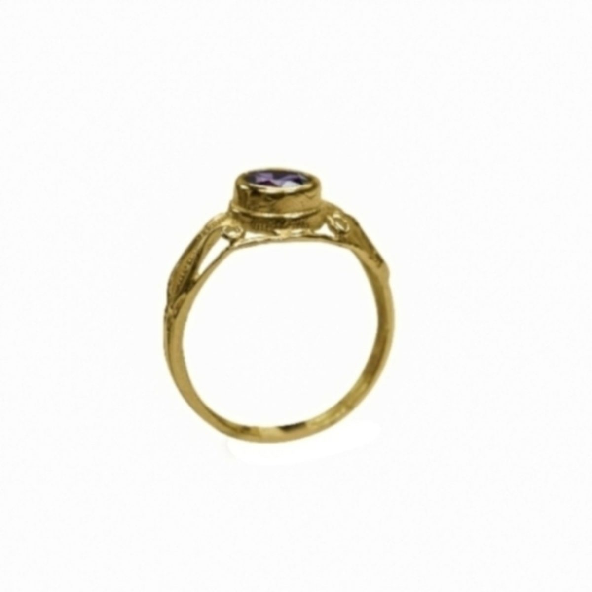 14K Yellow Gold Amathist - Image 3