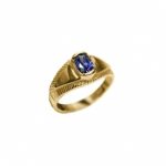 14K Yellow Gold Amathist