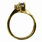 14K Yellow Gold Amathist & Diamond - Image 2