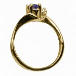 14K Yellow Gold Amathist & Diamond - Image 3