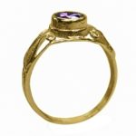 14K Yellow Gold Amathist