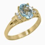 14K-18K Yellow Gold & Diamond- Aquamarine