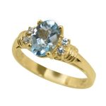 14K-18K Yellow Gold & Diamond- Aquamarine - Image 2