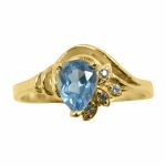 14K-18K Yellow Gold & Diamond- Aquamarine - Image 2