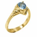14K-18K Yellow Gold & Diamond- Aquamarine - Image 4