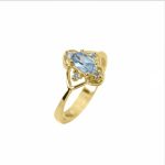 14K-18K Yellow Gold & Diamond- Aquamarine - immagine 4