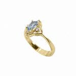 14K-18K Yellow Gold & Diamond- Aquamarine - immagine 5