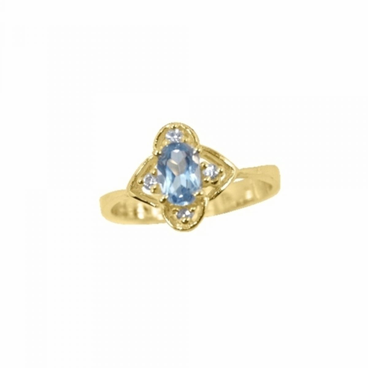 14K-18K Yellow Gold & Diamond- Aquamarine - immagine 6
