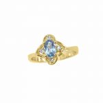 14K-18K Yellow Gold & Diamond- Aquamarine - immagine 6