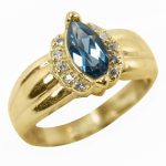 14K-18K Yellow Gold & Diamond- Aquamarine - immagine 2