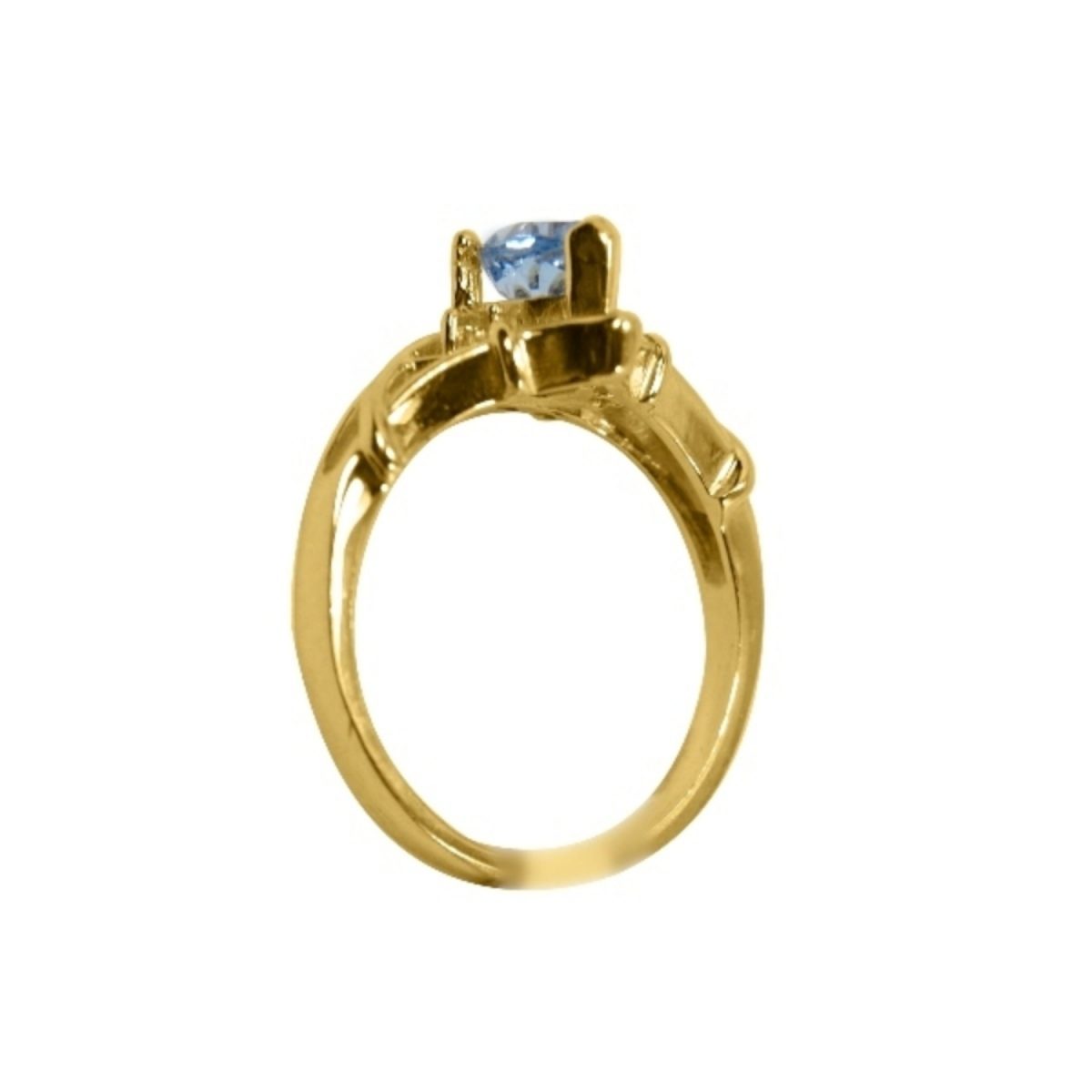 14K-18K Yellow Gold & Diamond- Aquamarine - immagine 5