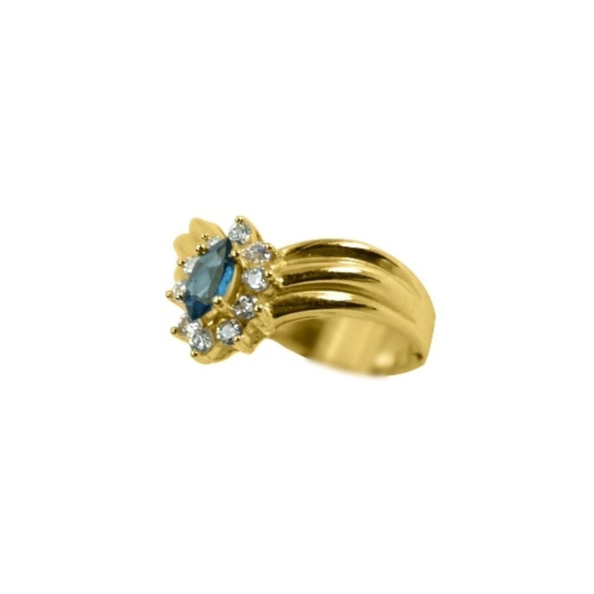 14K-18K Yellow Gold & Diamond- Aquamarine - immagine 6