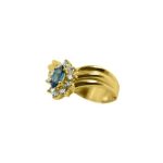 14K-18K Yellow Gold & Diamond- Aquamarine - immagine 6