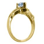 14K-18K Yellow Gold & Diamond- Aquamarine - Image 4