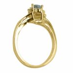 14K-18K Yellow Gold & Diamond- Aquamarine - Image 5