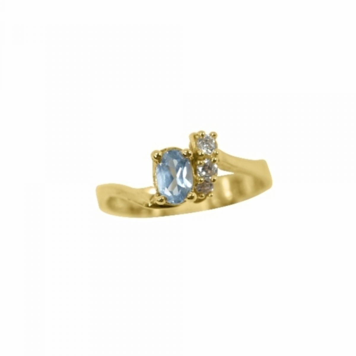 ⁦14K-18K Yellow Gold & Diamond- Aquamarine⁩ - الصورة ⁦2⁩
