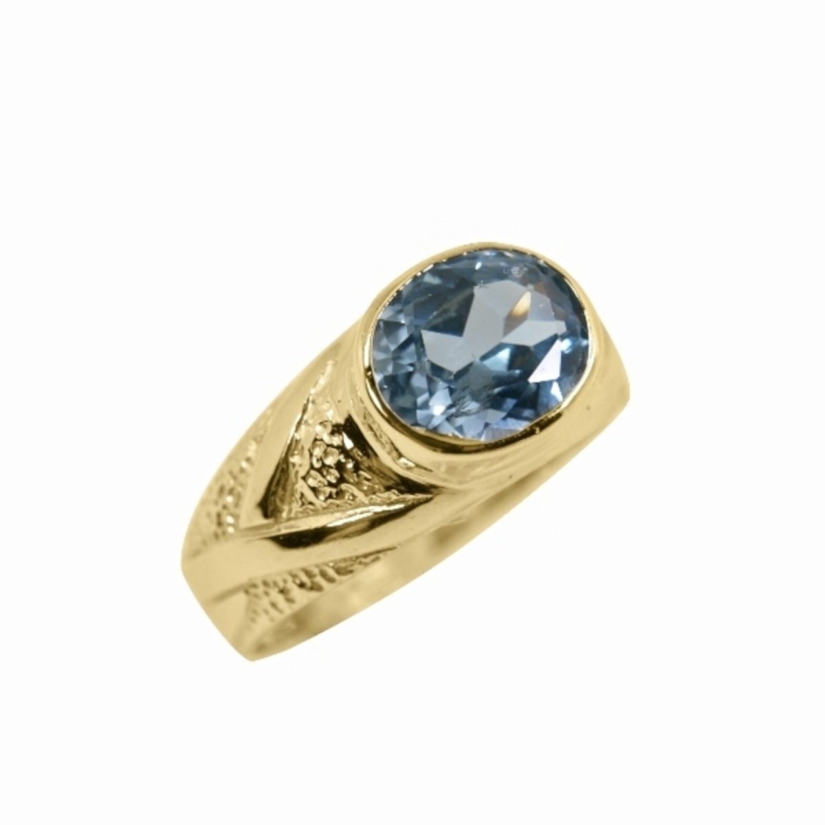 14K-18K Yellow Gold & Diamond- Aquamarine – Bild 1