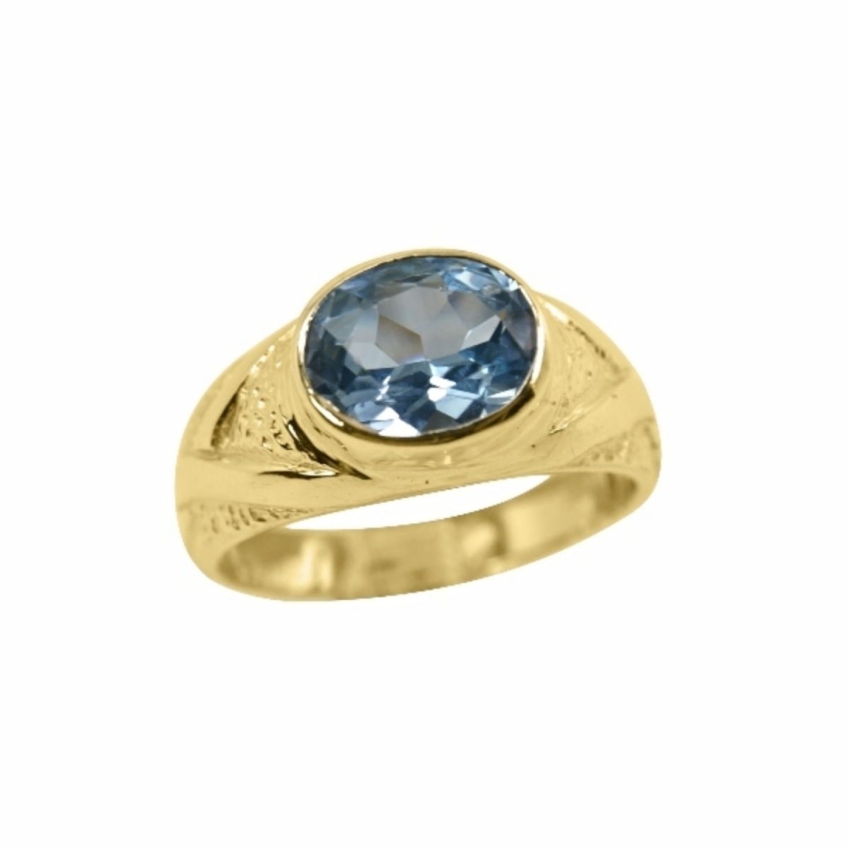 14K-18K Yellow Gold & Diamond- Aquamarine – Bild 2