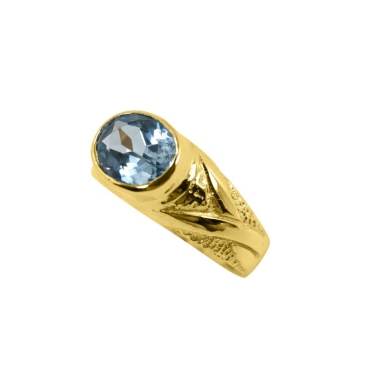 14K-18K Yellow Gold & Diamond- Aquamarine – Bild 3