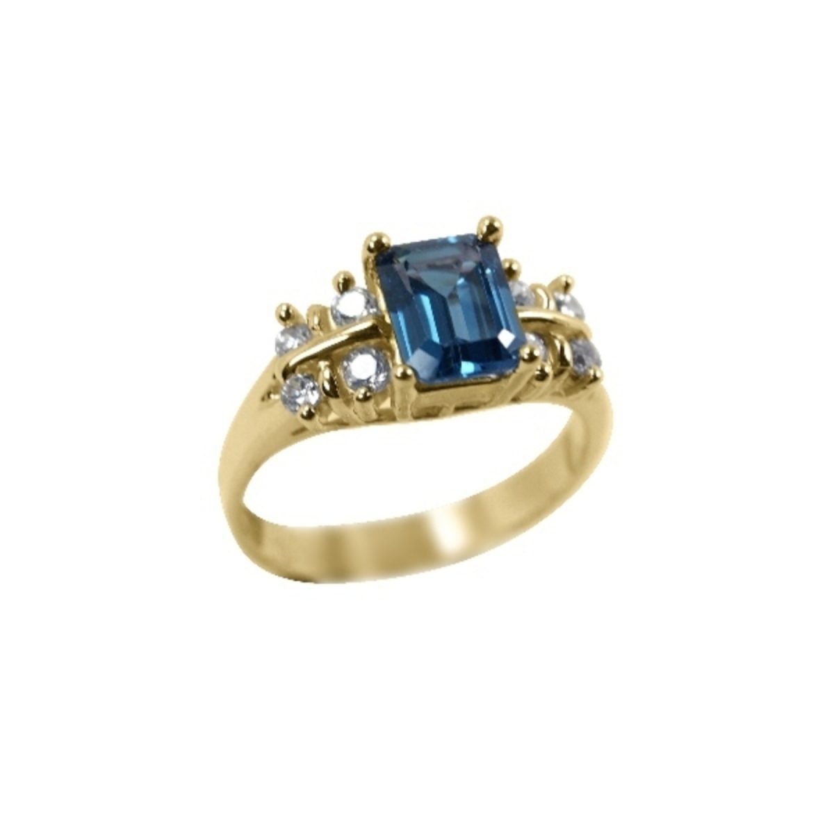 14K-18K Yellow Gold & Diamond- Aquamarine - immagine 1