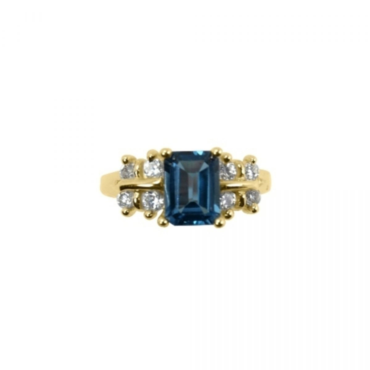 14K-18K Yellow Gold & Diamond- Aquamarine - immagine 3