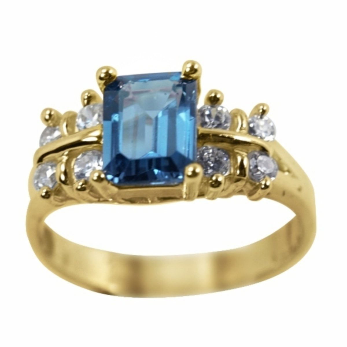 14K-18K Yellow Gold & Diamond- Aquamarine - immagine 5