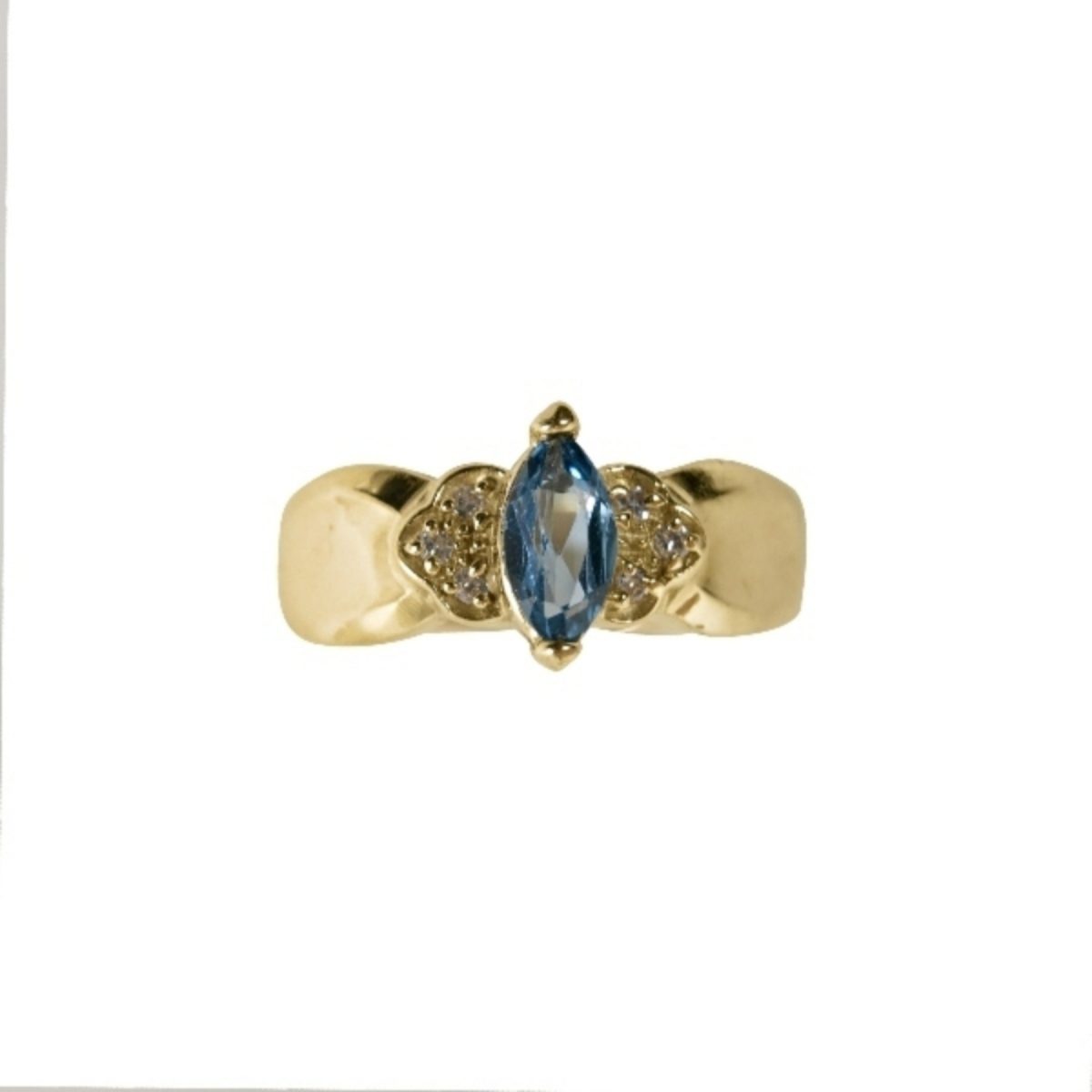 14K-18K Yellow Gold & Diamond- Aquamarine - Görsel 3