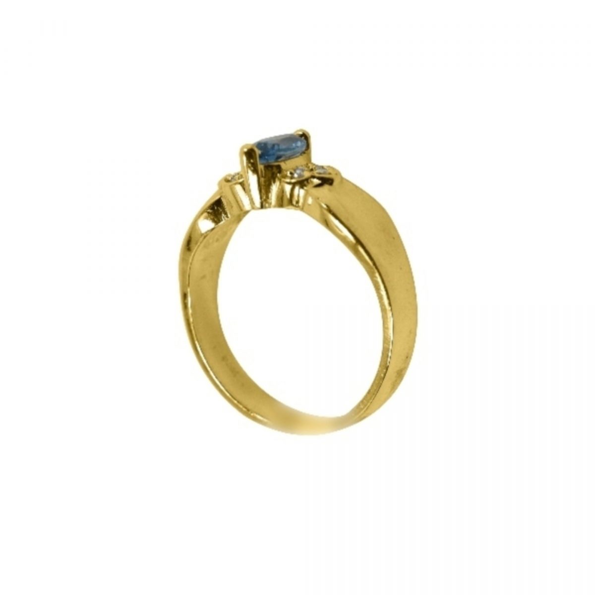 14K-18K Yellow Gold & Diamond- Aquamarine - Görsel 4